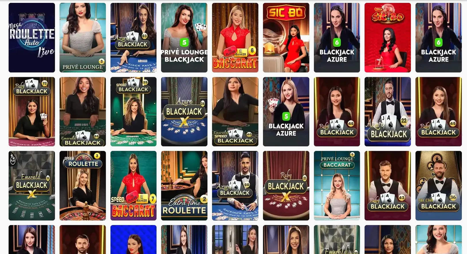 Oshi Casino Spielauswahl